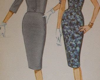 S Mccall S Slim Wiggle Dress Boleronpattern Sz Etsy