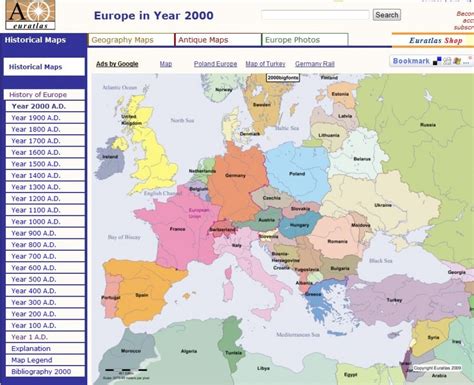 Geografska Karta Evrope Sa Glavnim Gradovima