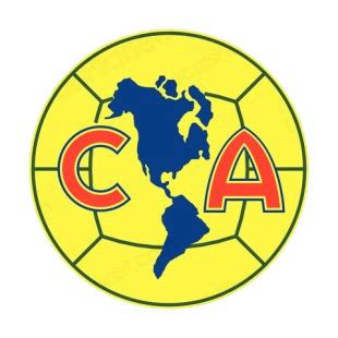 Club america soccer team logo soccer teams decals, decal sticker #15139