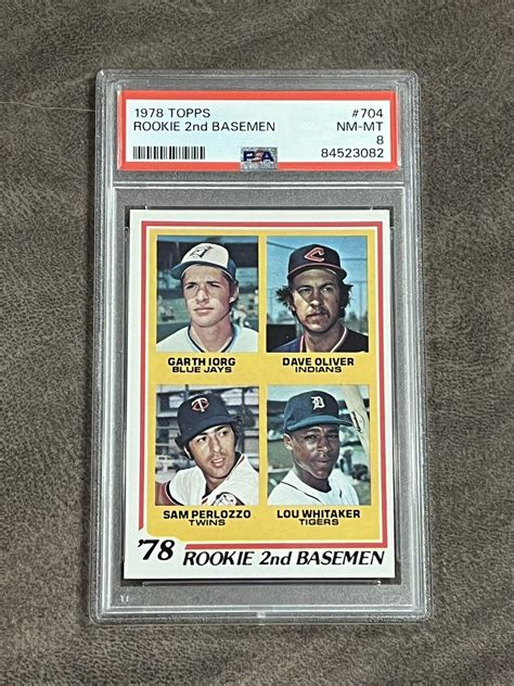 Topps Rookie Nd Basemen Lou Whitaker Psa Nm Mt Rc Detroit