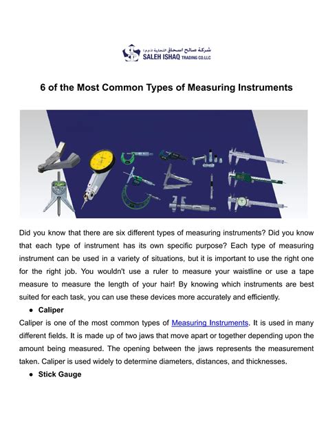 6 of the Most Common Types of Measuring Instruments by sitco - Issuu