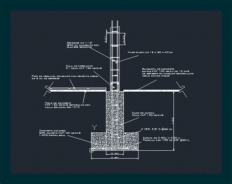 Zapata Aislada En Dwg Kb Librer A Cad