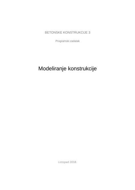 PDF Modeliranje konstrukcije grad unizg hr Modeliranje i statički