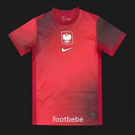 Maillot Pologne 2024 Exterieur Rouge Footbebe