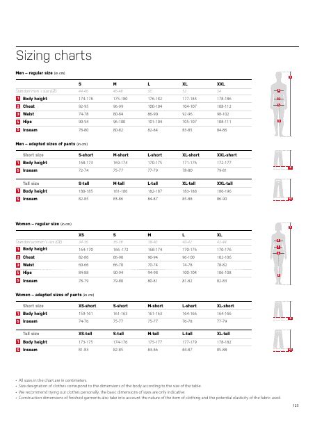 Clothing Sizing Charts Download Printable Pdf Templateroller