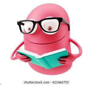 Learning Emoji Cartoon 3d Rendering Stock Illustration 421466755