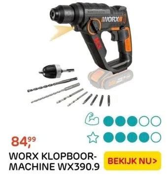 Worx Klopboormachine Wx390 9 Aanbieding Bij Praxis