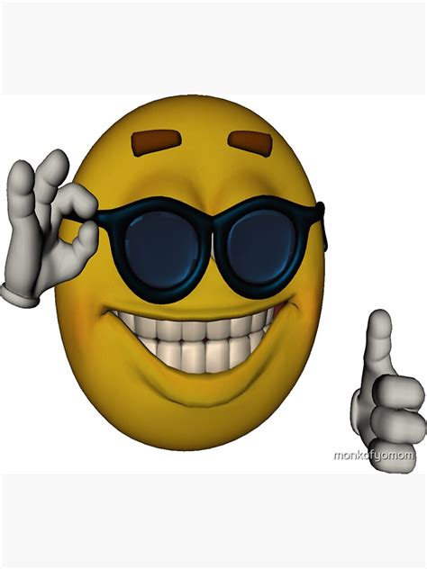 Picardíasunglasses Thumbs Up Emoticon Meme Magnet By Monkofyomom