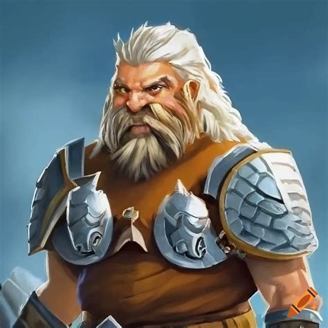 Angry Dwarf Platinum Blonde Hair Warrior Plate Armor Baldur S Gate