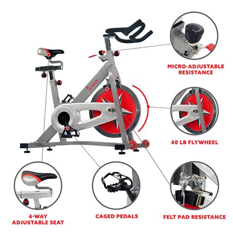 Exercise Bike Model Sf B901 With 40 Lb Flywheel And Chain Drive Sunny