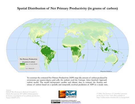 Spatial Distribution Of Net Primary Productivity In Grams Flickr