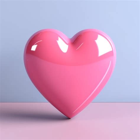 Premium Photo | 3D Hearts Collection Pink Love Illustrations ...