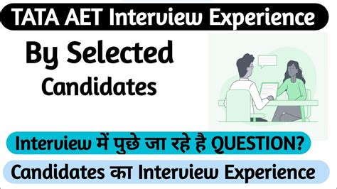 Tata AET Interview Questions By Experience Candidates Documents List