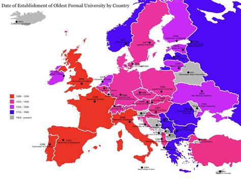 Oldest Universities in Europe by Country : r/europe