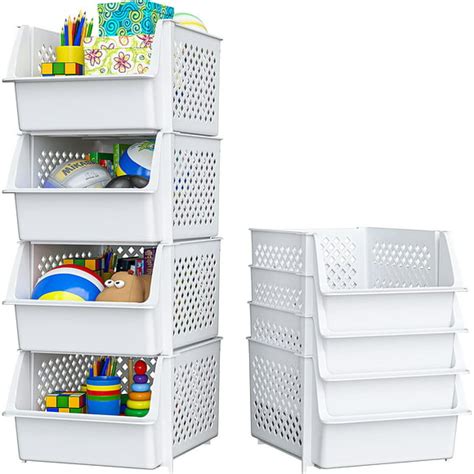 Plastic Stackable Storage Bins