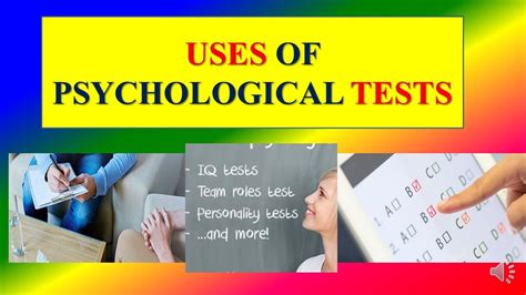 Uses Of Psychological Assessment And Test Applied Psychology For