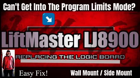 Liftmaster Lj W Side Mount Garage Door Opener Not Working