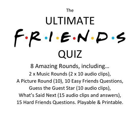 The Ultimate FRIENDS Fun Quiz Pack - Etsy