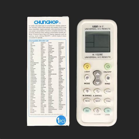 K E Universal Ac Remote Control Codes List Setting Universal