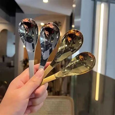 Столовые ложки из нержавеющей стали, зеркальные полированные столовые ...