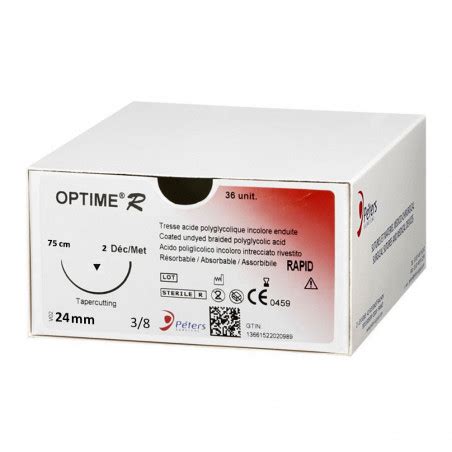 Fil de suture résorbable incolore Optime R