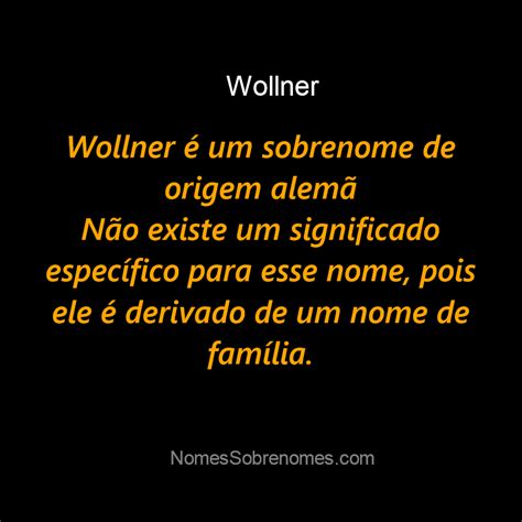 Qual O Significado Do Nome Wollner