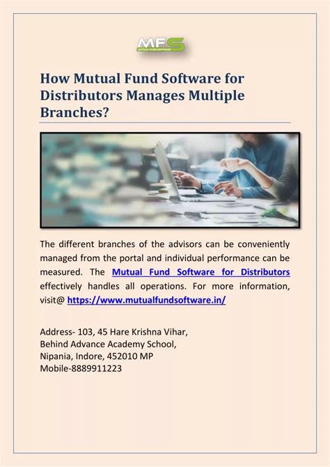 Ppt How Mutual Fund Software For Distributors Manages Multiple