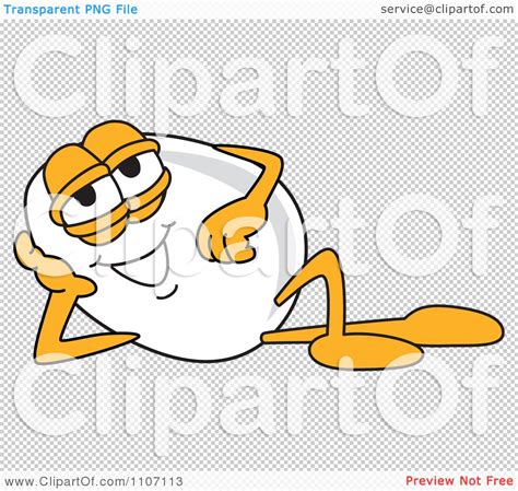 Clipart Egg Mascot Character Reclined Royalty Free Vector