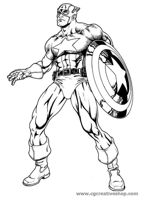 Capitan America Disegno Da Colorare Cgcreativeshop