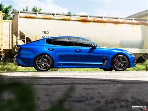 Modified Kia Stinger, side