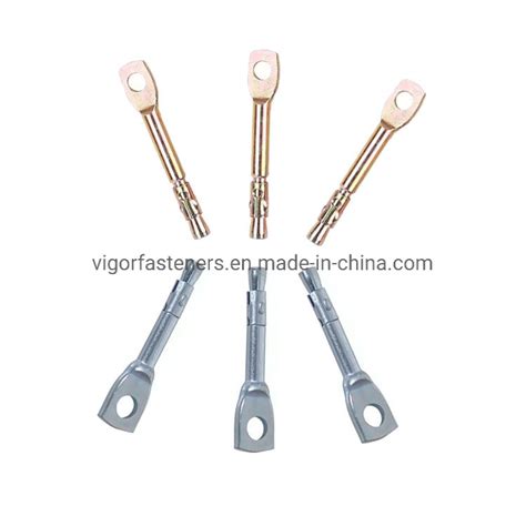 Yellow Zinc White Zinc Plating Galvanized Ceiling Anchor With Eye