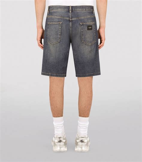 Dolce And Gabbana Washed Denim Shorts Harrods Us