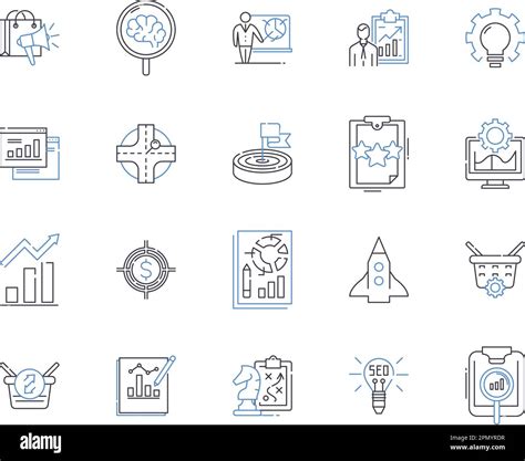 Strategy And Enterprice Outline Icons Collection Strategy Enterprise