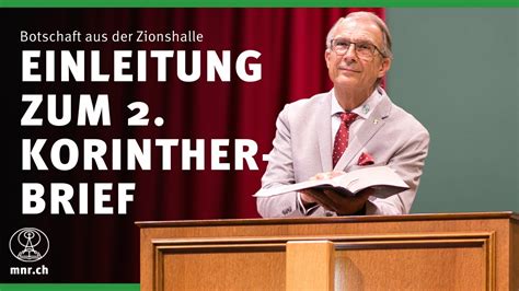 Einleitung Zum 2 Korintherbrief Norbert Lieth Botschaften