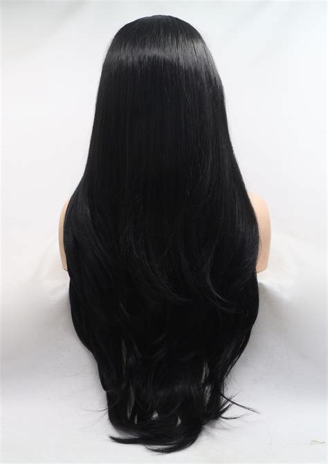 Affordable Lace Front Straight Black Wig Super X Studio