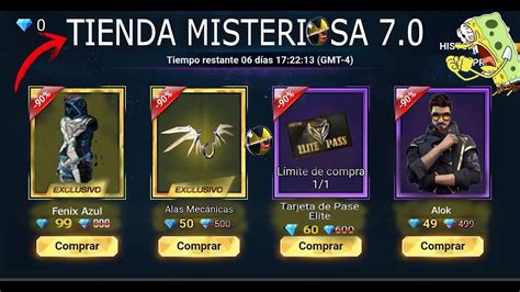 OFICIAL SKINS PRINCIPALES DE LA TIENDA MISTERIOSA 7 0 EN FREE FIRE