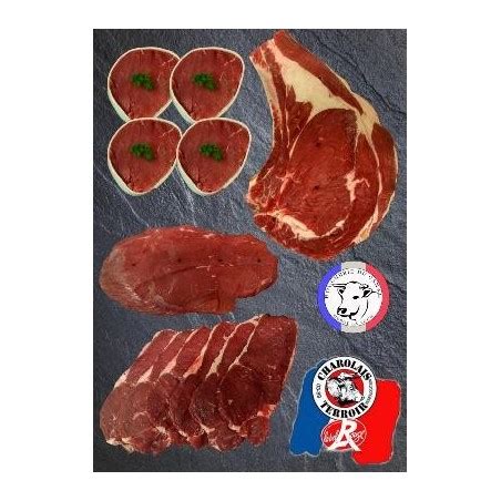 Colis Viande De Boeuf Charolais Terroir Label Rouge Premium 4Kg