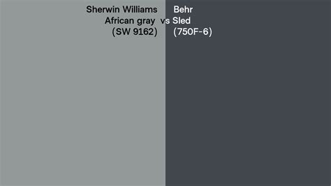 Sherwin Williams African Gray SW 9162 Vs Behr Sled 750F 6 Side By