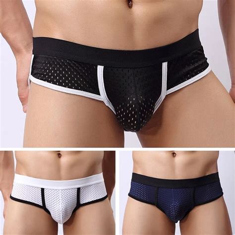 HOMMES SEXY BIKINI Taille Basse String Slip G String Taille Lastique Lingerie EUR