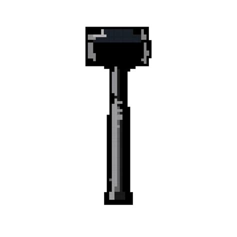 Carpenter Hammer Tool Game Pixel Art Vector Illustration