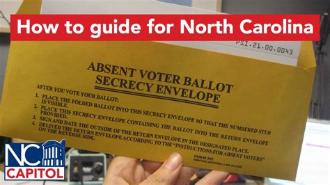 How To Request A Mail In Ballot In North Carolina Step By Step Guide