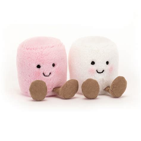 Jellycat Amuseables Pink And White Marshmallows Maison White