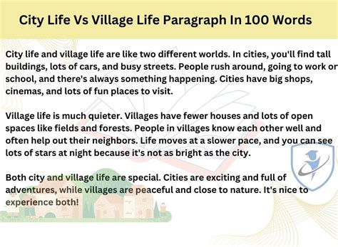 City Life Vs Village Life Paragraph For All Class (100-500)