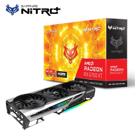 1ใหม่ Sapphire RX 6700 XT RX6700 6700XT Nitro + การ์ด GPU AMD Radeon ...