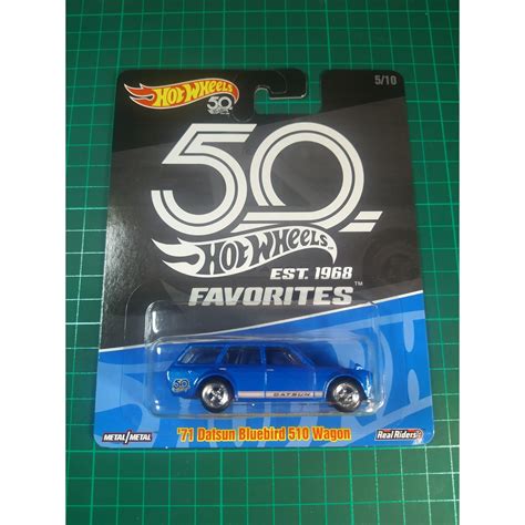Hot Wheels Datsun Bluebird Wagon Th Anniversary Car Culture Card Not Mint
