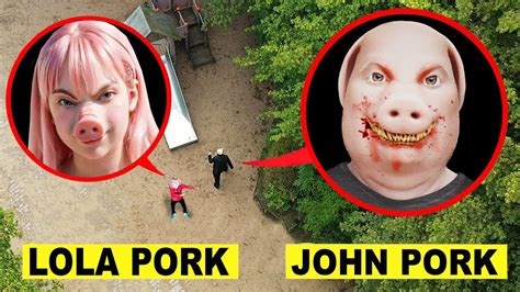 Drohne Berwacht John Pork Und Schwester Lola Pork In Real Life Um