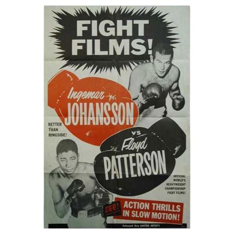 Ingemar Johansson Vs Floyd Patterson Unframed Poster Floyd