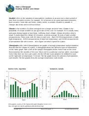 climograph worksheet - Garrett -Geography NAME: CLIMOGRAPH ...