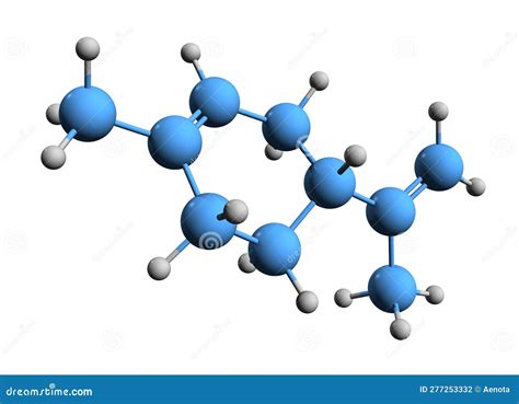 Limonene Molecule Structural Chemical Formula Ball And Stick Model Isolated Image Aliphatic