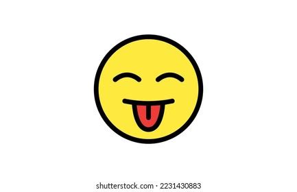 Tongue Out Expression Emoji Vector Yellow Stock Vector (Royalty Free) 2231430883 | Shutterstock